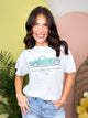 HOT GIRLS HIT CURBS SIDE SLIT TEE-130 GRAPHIC TEES-Pebby Forevee-Heathered Boho Boutique, Women's Fashion and Accessories in Palmetto, FL