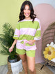Sweet Matcha Top-110 SHORT SLEEVE TOP-POLAGRAM-Heathered Boho Boutique, Women's Fashion and Accessories in Palmetto, FL