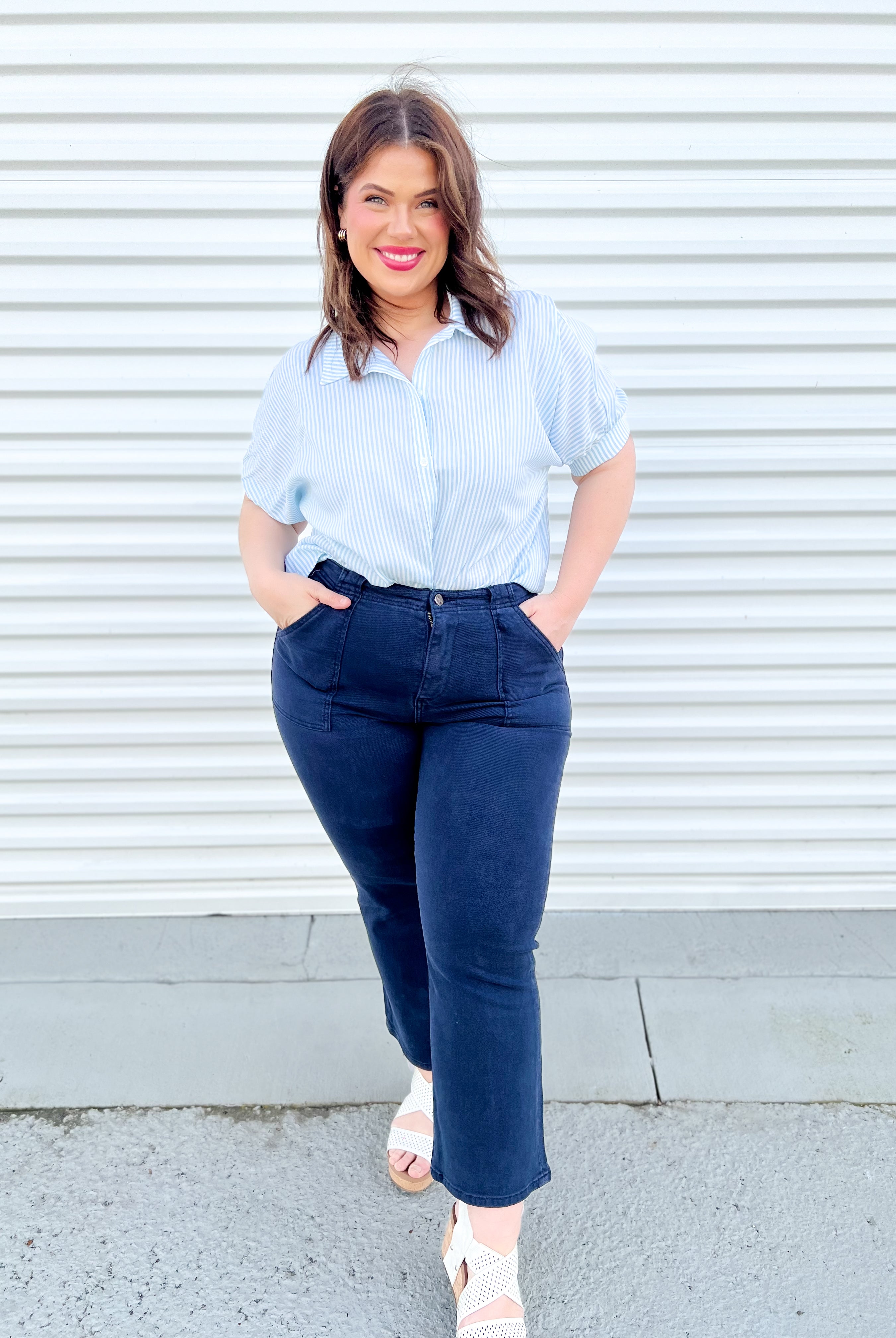Blueberry Benefit Flare Jeans-190 Jeans-Risen Jeans-Heathered Boho Boutique, Women's Fashion and Accessories in Palmetto, FL