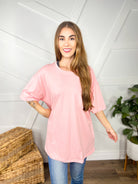 Freestyle Top-110 Short Sleeve Top-Rae Mode-Heathered Boho Boutique, Women's Fashion and Accessories in Palmetto, FL