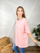 Freestyle Top-110 Short Sleeve Top-Rae Mode-Heathered Boho Boutique, Women's Fashion and Accessories in Palmetto, FL