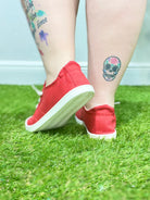 Red Zest Sneakers-350 Shoes-Fortune Dynamic-Heathered Boho Boutique, Women's Fashion and Accessories in Palmetto, FL