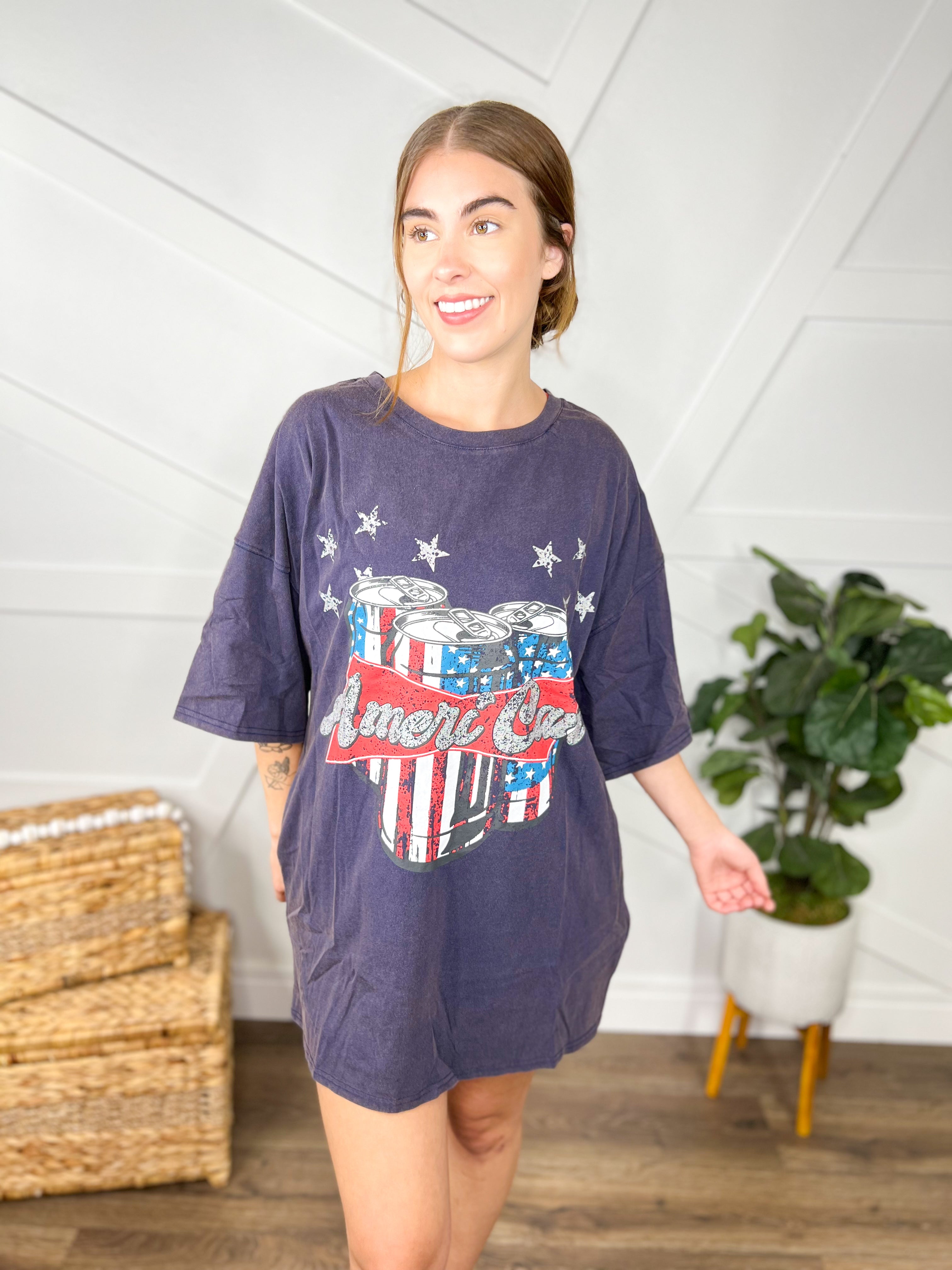 Ameri-Can Dress-130 Graphic Tees-Fantastic Fawn-Heathered Boho Boutique, Women's Fashion and Accessories in Palmetto, FL