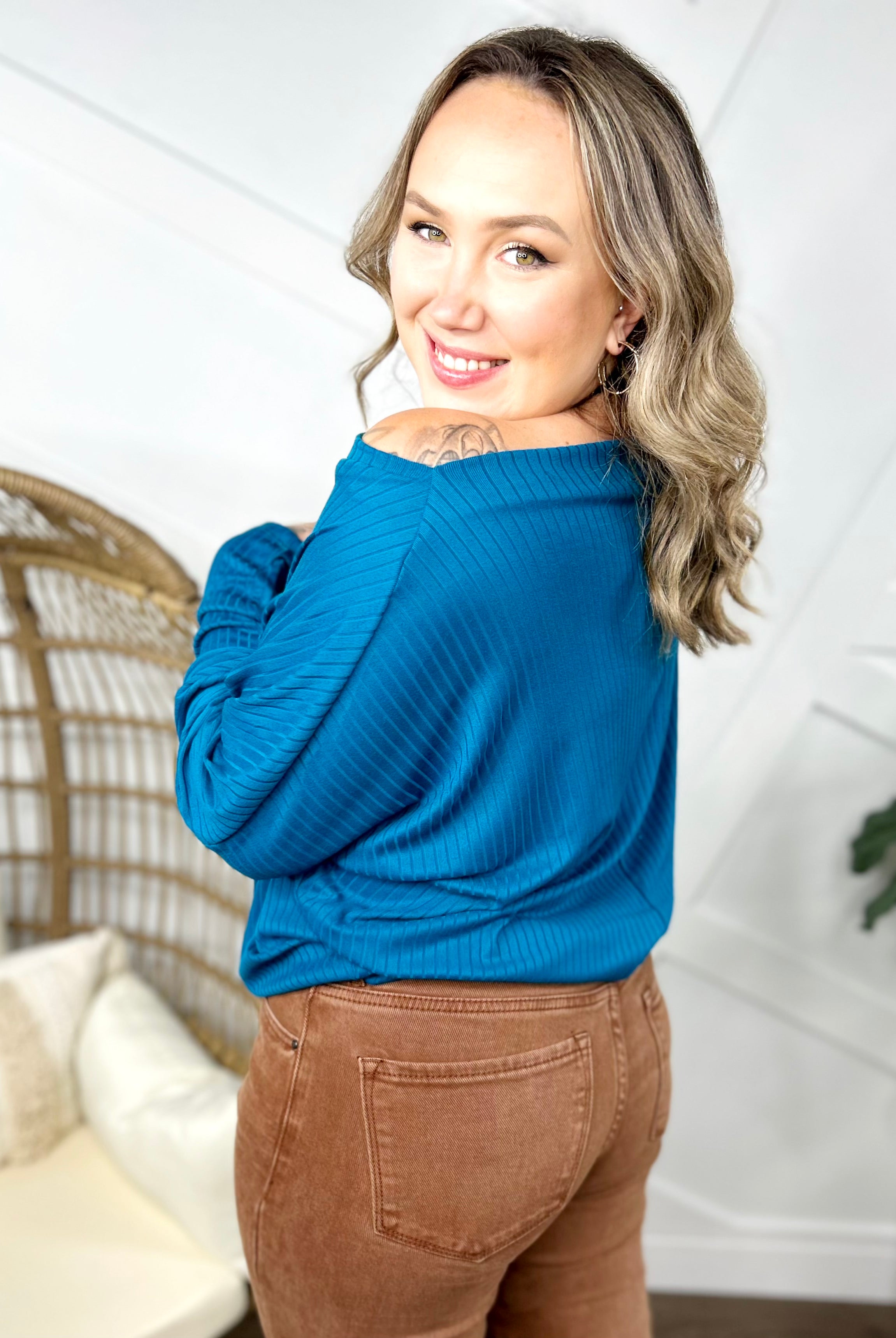 RESTOCK: Fire And Ice Top-120 Long Sleeve Tops-White Birch-Heathered Boho Boutique, Women's Fashion and Accessories in Palmetto, FL