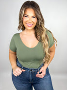 RESTOCK: Raelyn Reversible V-Neck Short Sleeve Top-110 Short Sleeve Top-YELETE-Heathered Boho Boutique, Women's Fashion and Accessories in Palmetto, FL