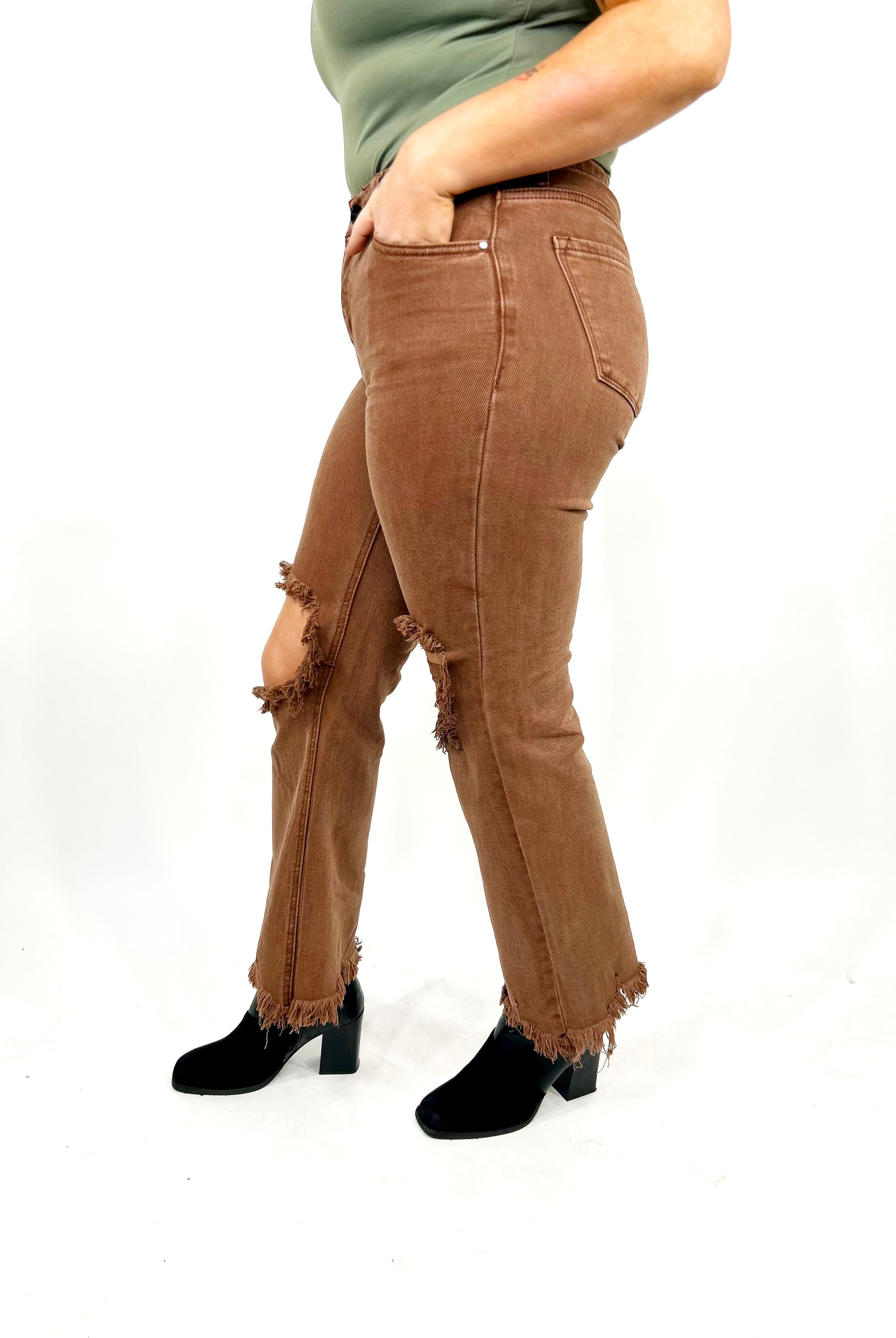 Espresso Yourself Straight Leg by-190 Jeans-Risen Jeans-Heathered Boho Boutique, Women's Fashion and Accessories in Palmetto, FL