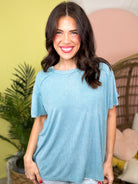 Restock: Conquer The Weekend Top-110 SHORT SLEEVE TOP-ZENANA-Heathered Boho Boutique, Women's Fashion and Accessories in Palmetto, FL