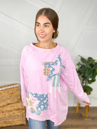 Eye Spy Top-120 Long Sleeve Tops-BlueVelvet-Heathered Boho Boutique, Women's Fashion and Accessories in Palmetto, FL