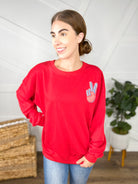 America Long Sleeve Graphic Tee-130 Graphic Tees-Fantastic Fawn-Heathered Boho Boutique, Women's Fashion and Accessories in Palmetto, FL