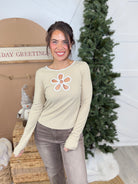 Simply Sweet Top-120 LONG SLEEVE TOPS-oddi-Heathered Boho Boutique, Women's Fashion and Accessories in Palmetto, FL