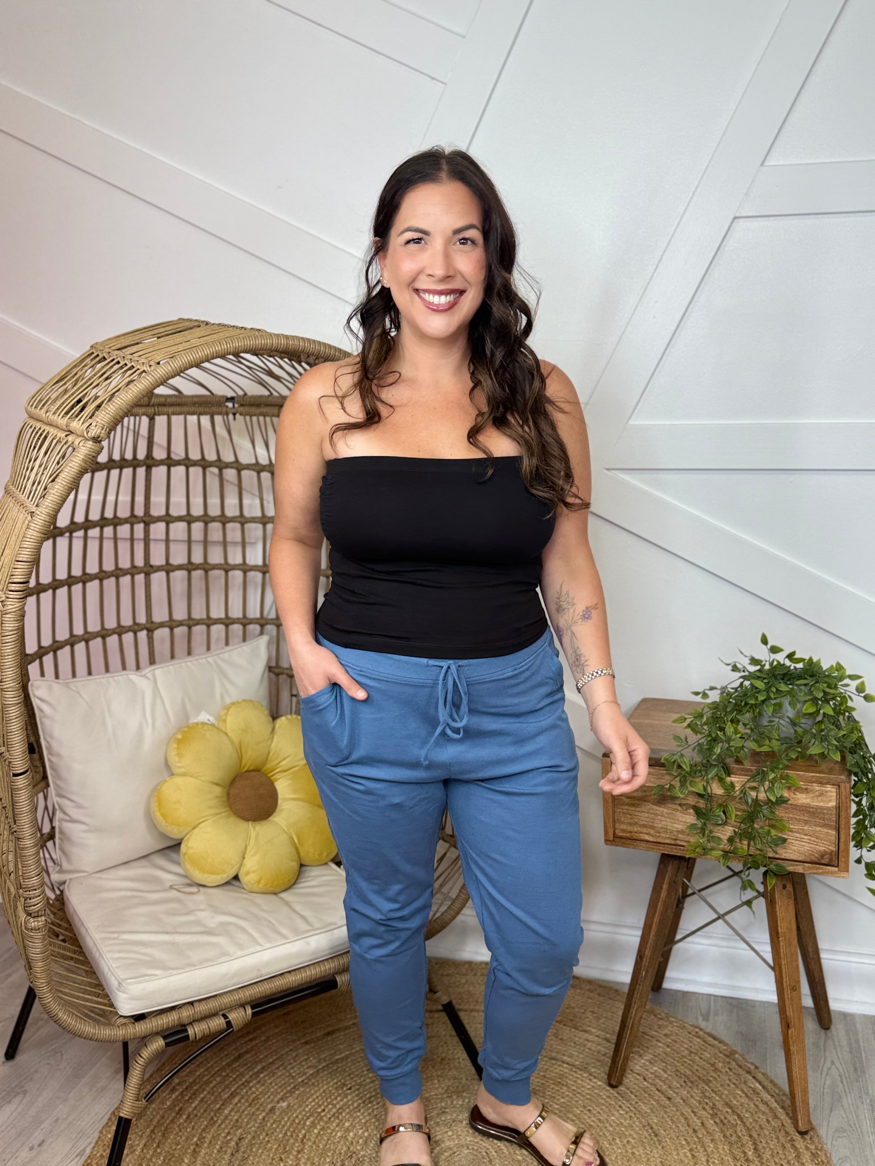 Boardwalk Babe Joggers-150 PANTS-ZENANA-Heathered Boho Boutique, Women's Fashion and Accessories in Palmetto, FL