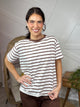 Coastal Line Top-110 SHORT SLEEVE TOP-ZENANA-Heathered Boho Boutique, Women's Fashion and Accessories in Palmetto, FL