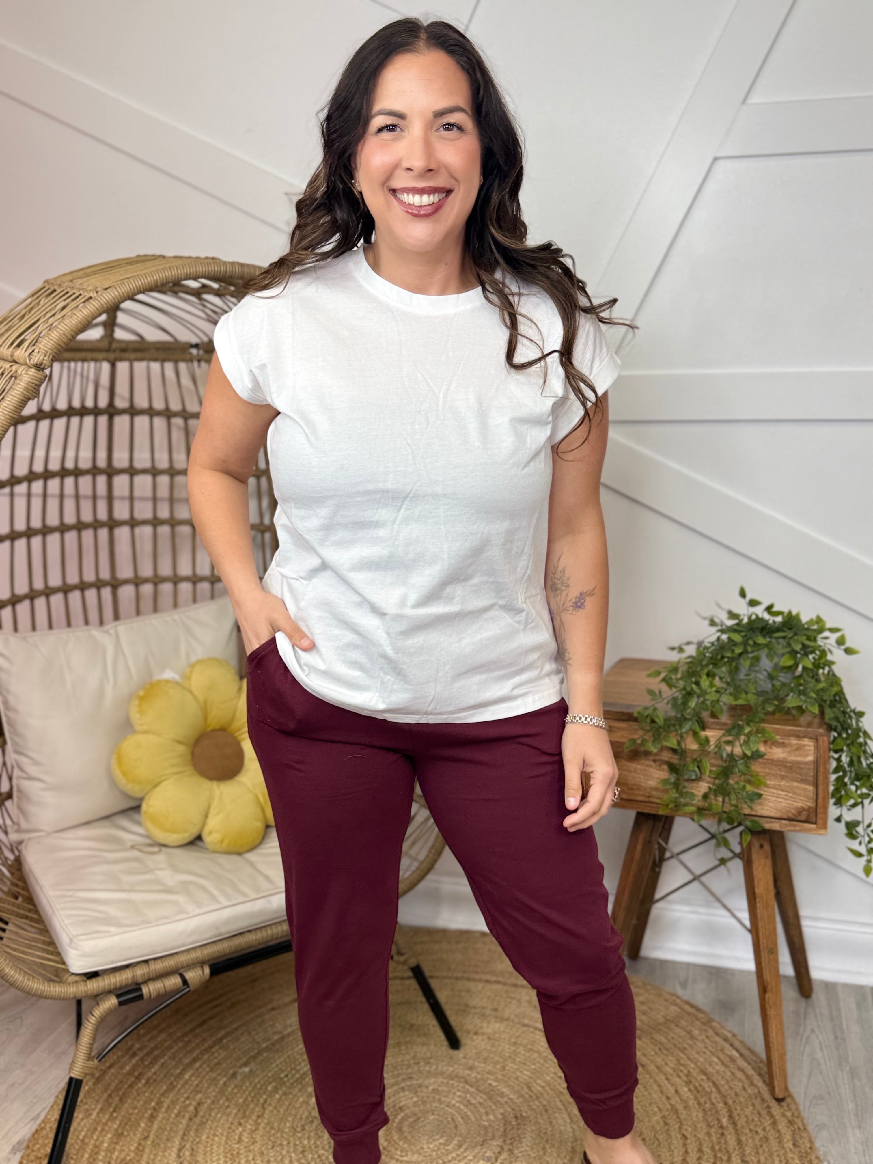 Boardwalk Babe Joggers-150 PANTS-ZENANA-Heathered Boho Boutique, Women's Fashion and Accessories in Palmetto, FL