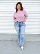 Risen Fashion Savvy Wide Leg Jeans-190 Jeans-Risen Jeans-Heathered Boho Boutique, Women's Fashion and Accessories in Palmetto, FL