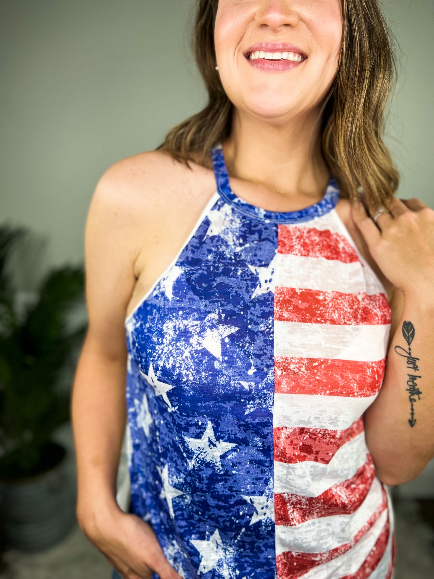 Burn Out Flag Tank Top