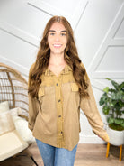 All the Feels Button Down Top (3 colors)-120 Long Sleeve Tops-Heyson-Heathered Boho Boutique, Women's Fashion and Accessories in Palmetto, FL