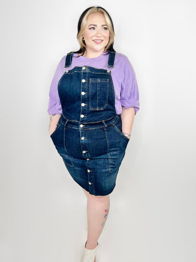 Just Go For It Overall Skirt by Judy Blue