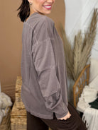 Restock: Ballpark Long Sleeve Top-120 Long Sleeve Tops-RAE MODE-Heathered Boho Boutique, Women's Fashion and Accessories in Palmetto, FL