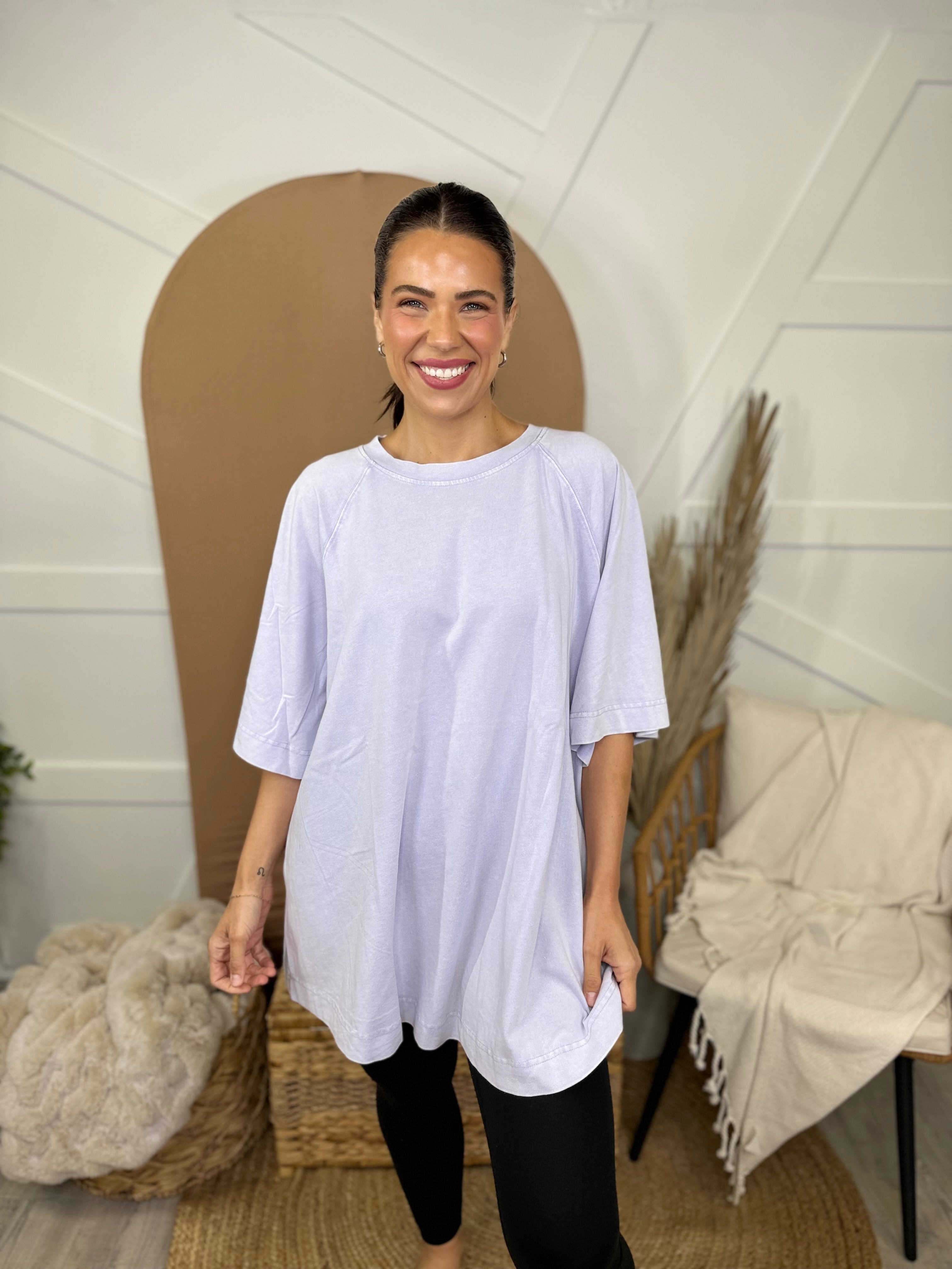 Front Runner Top-110 SHORT SLEEVE TOP-Rae Mode-Heathered Boho Boutique, Women's Fashion and Accessories in Palmetto, FL