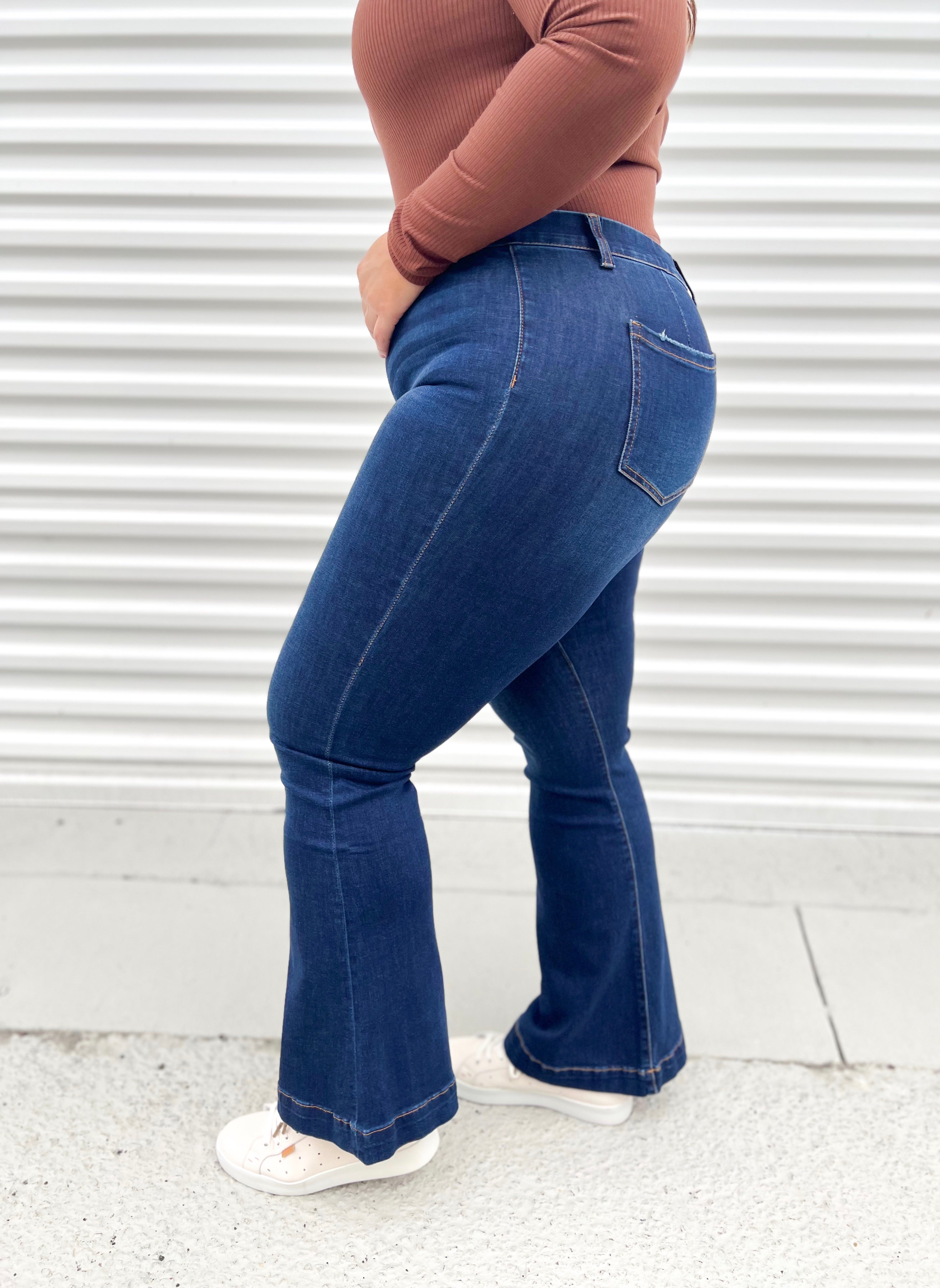 Leave It To Me Flare Jeggings-190 Jeans-Mica Denim-Heathered Boho Boutique, Women's Fashion and Accessories in Palmetto, FL