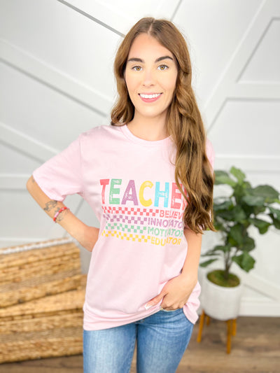 Teacher Appreciation Week Graphic Tee-130 Graphic Tees-Heathered Boho-Heathered Boho Boutique, Women's Fashion and Accessories in Palmetto, FL