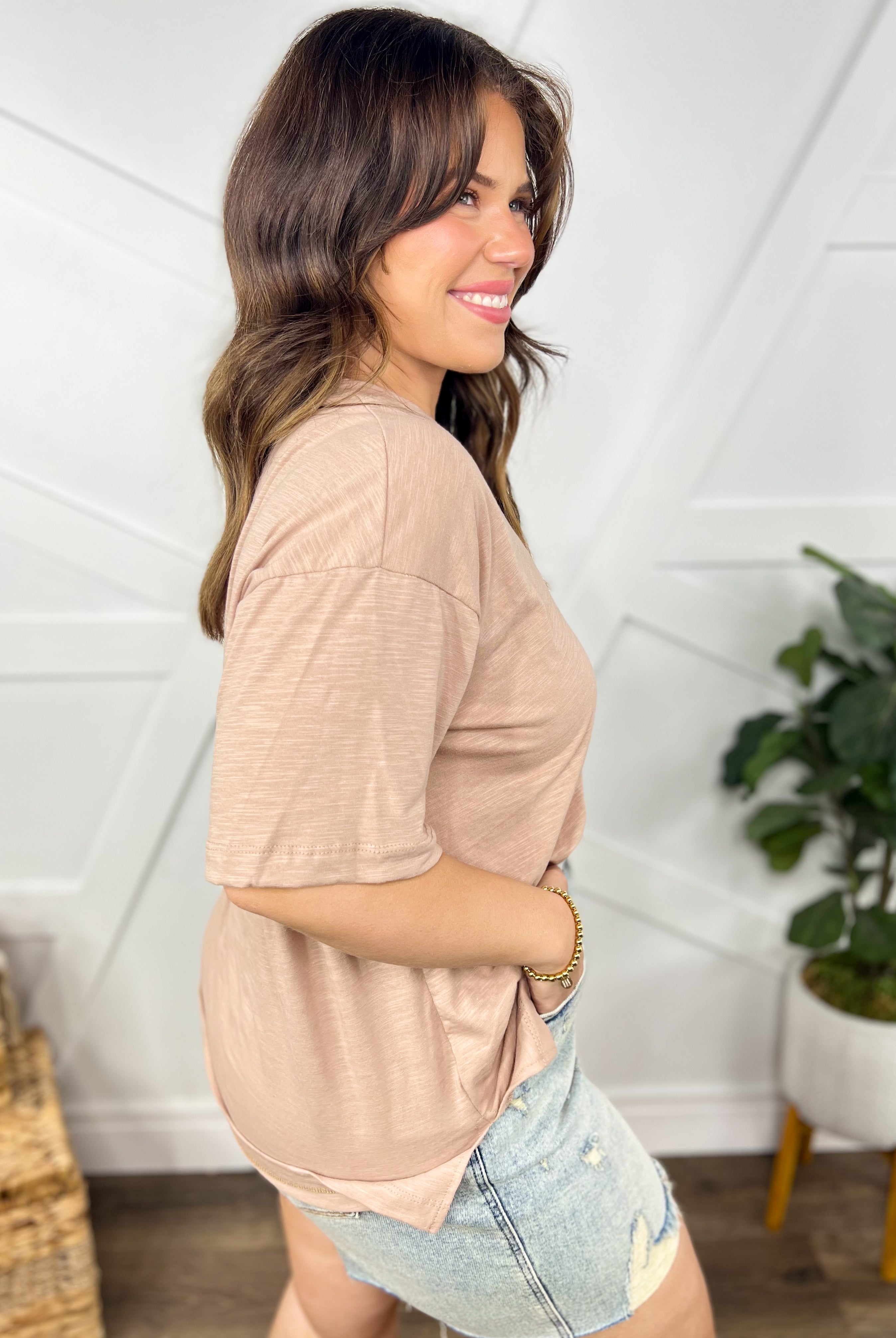 RESTOCK: Fan Favorite Top-110 Short Sleeve Top-STYLIVE-Heathered Boho Boutique, Women's Fashion and Accessories in Palmetto, FL