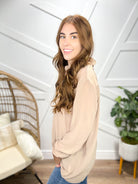 Sheer Perfect Top-120 Long Sleeve Tops-First Love-Heathered Boho Boutique, Women's Fashion and Accessories in Palmetto, FL