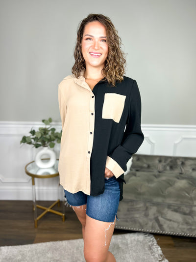 Button Down Tunic Top