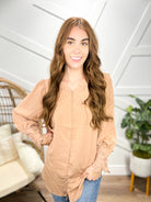 Sass and Class Blouse Top-120 Long Sleeve Tops-First Love-Heathered Boho Boutique, Women's Fashion and Accessories in Palmetto, FL