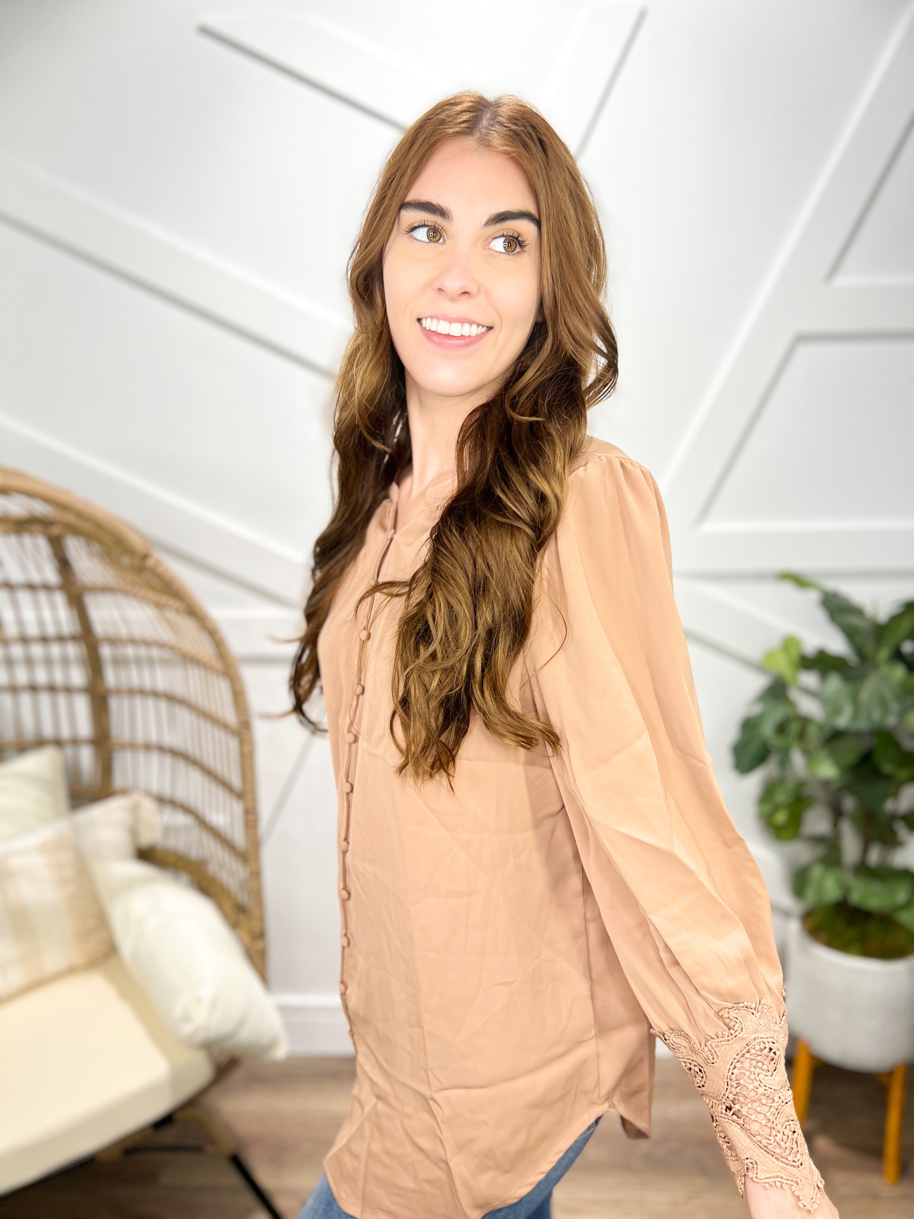 Sass and Class Blouse Top-120 Long Sleeve Tops-First Love-Heathered Boho Boutique, Women's Fashion and Accessories in Palmetto, FL