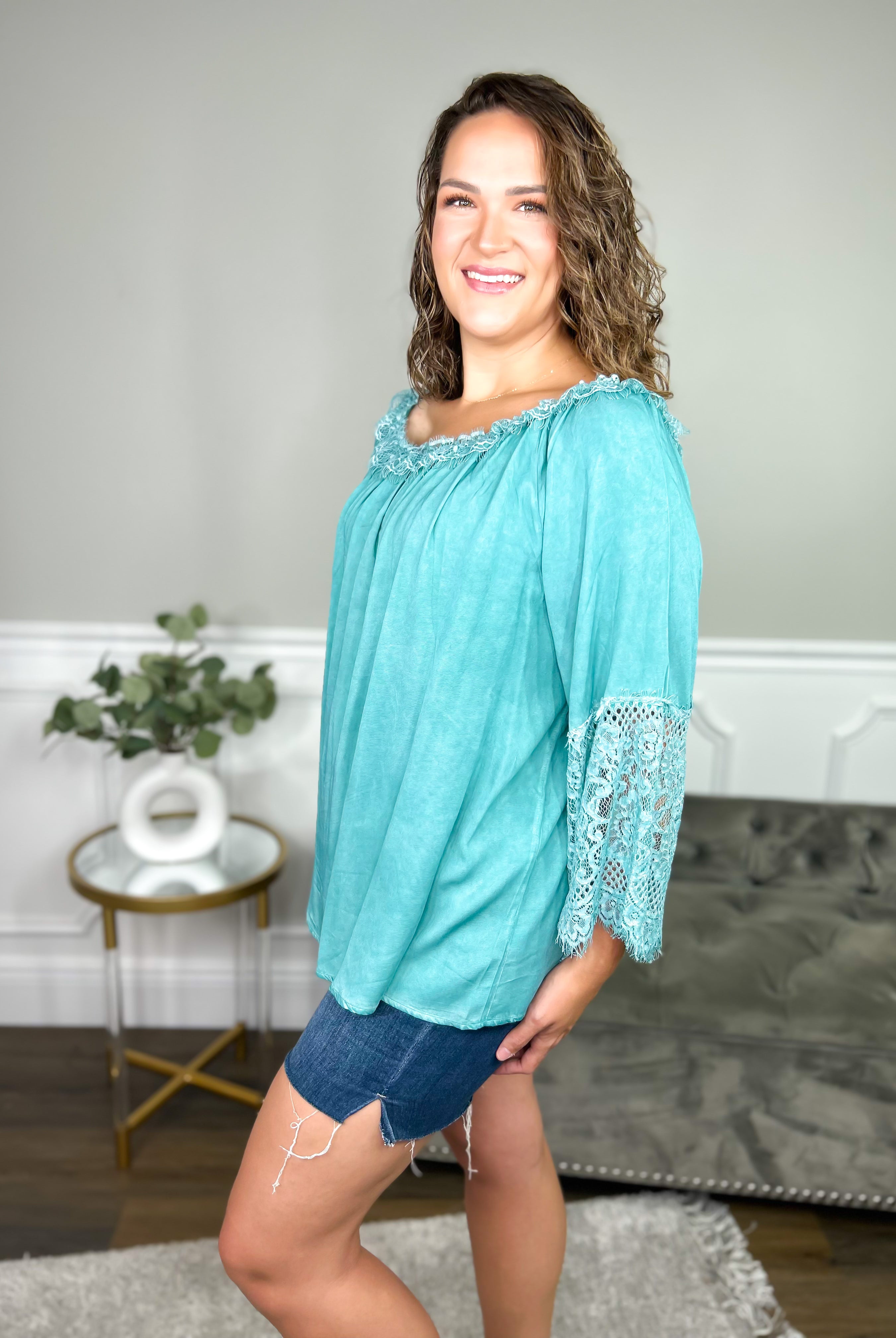 Look This Good Top-120 Long Sleeve Tops-White Birch-Heathered Boho Boutique, Women's Fashion and Accessories in Palmetto, FL