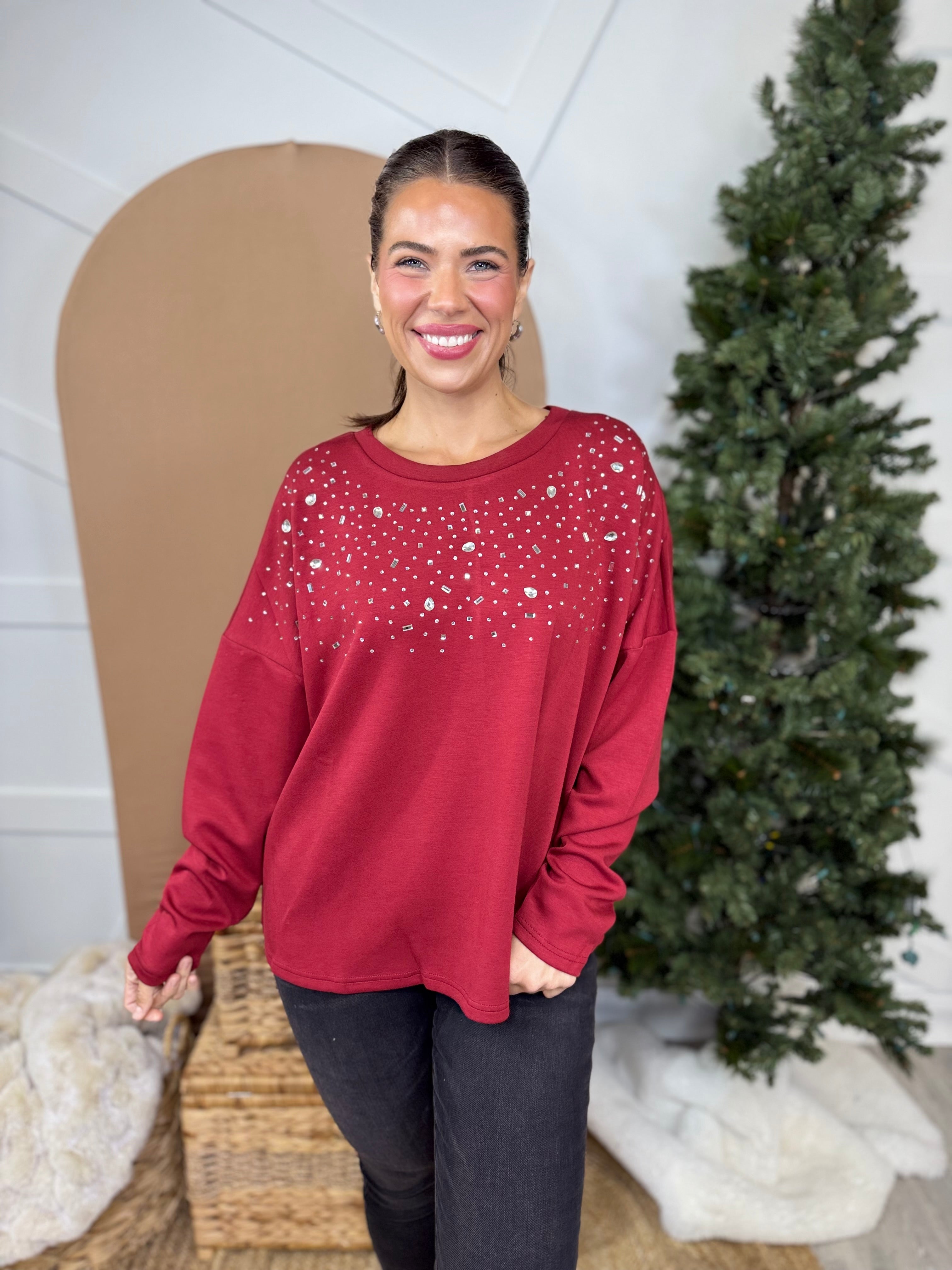 New Standards Tunic Top-120 LONG SLEEVE TOPS-SPIN USA-Heathered Boho Boutique, Women's Fashion and Accessories in Palmetto, FL