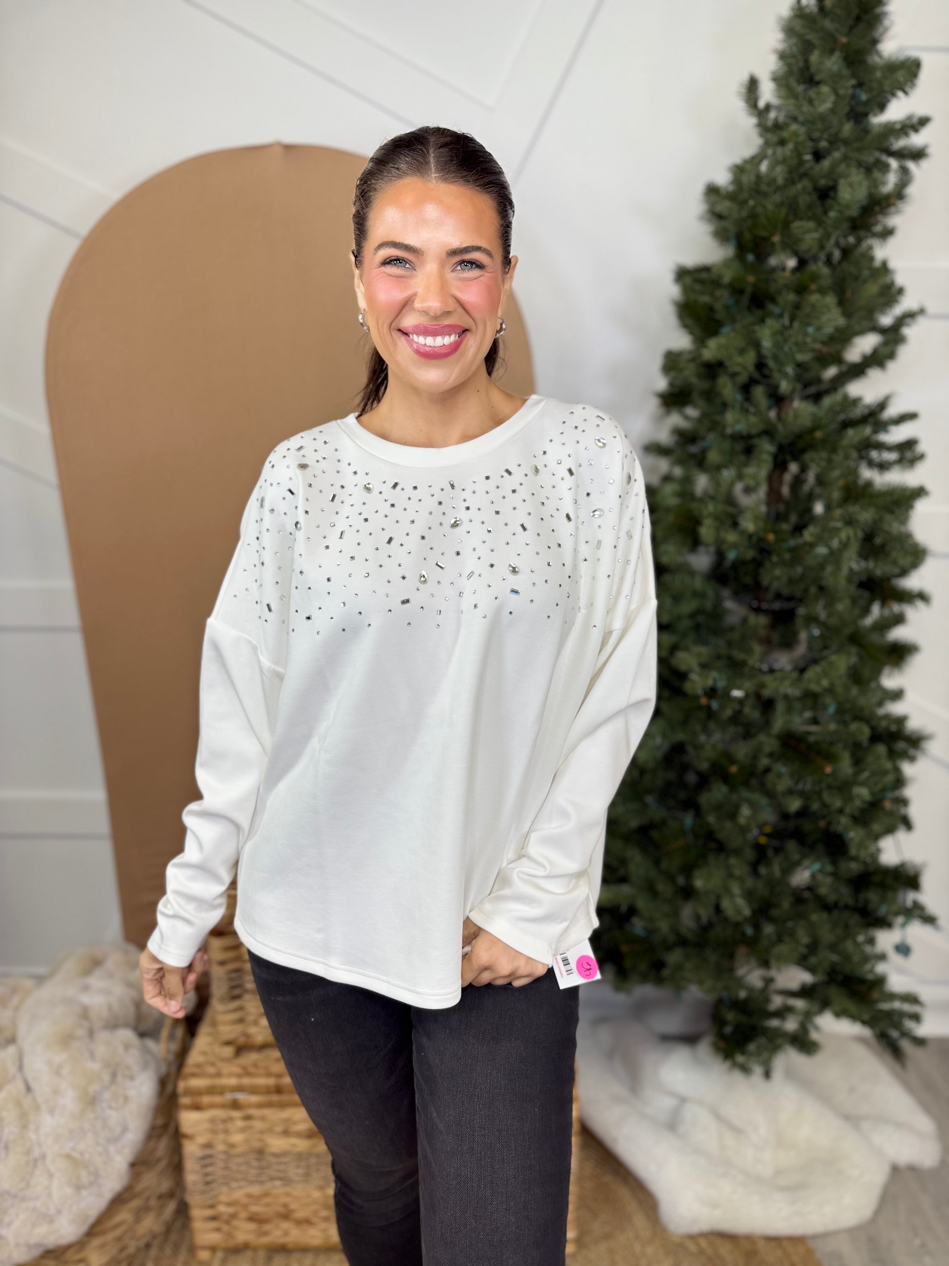 New Standards Tunic Top-120 LONG SLEEVE TOPS-SPIN USA-Heathered Boho Boutique, Women's Fashion and Accessories in Palmetto, FL