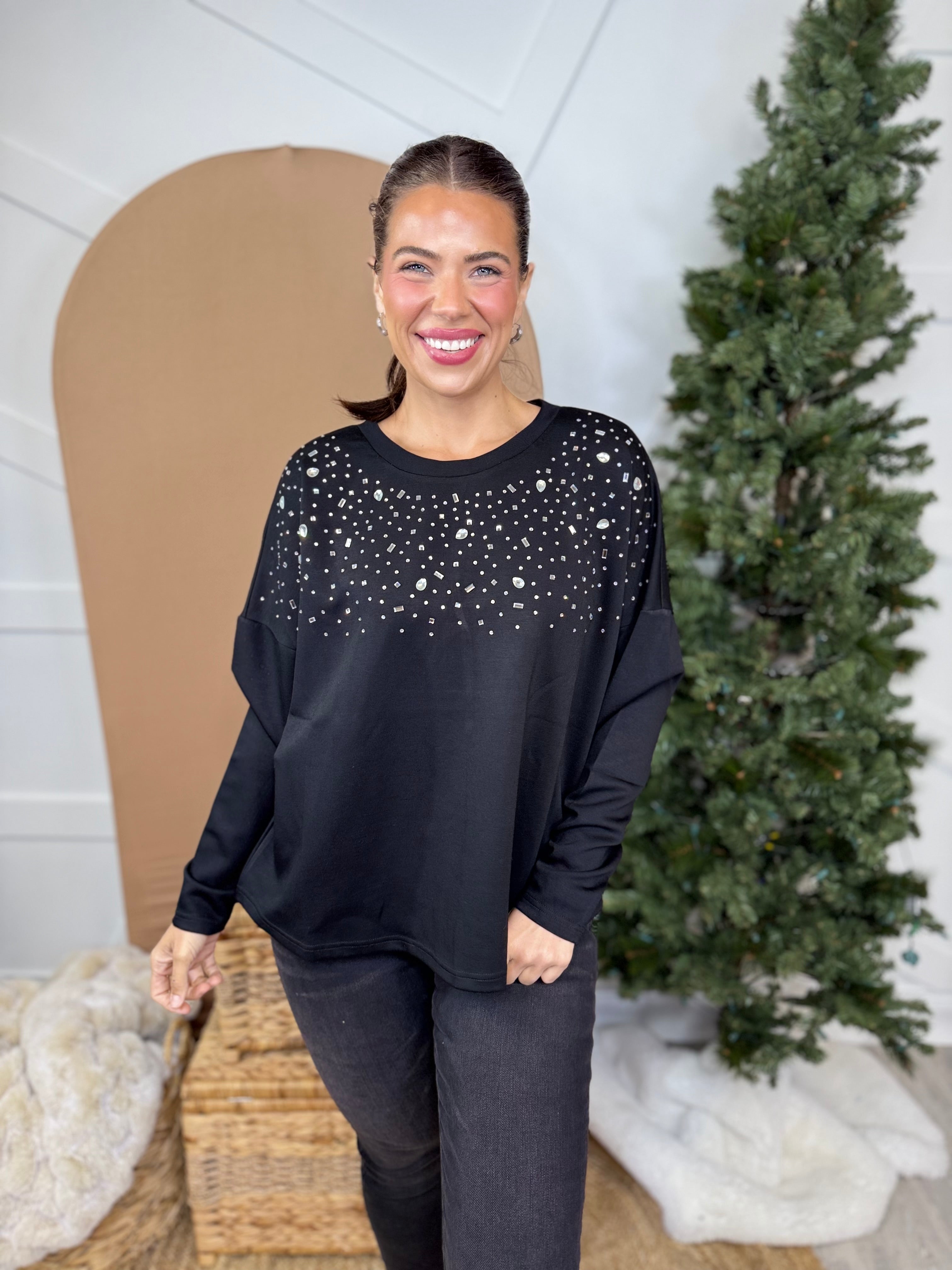 New Standards Tunic Top-120 LONG SLEEVE TOPS-SPIN USA-Heathered Boho Boutique, Women's Fashion and Accessories in Palmetto, FL