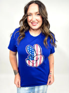 Patriotic Peace Graphic Tee-130 Graphic Tees-Heathered Boho-Heathered Boho Boutique, Women's Fashion and Accessories in Palmetto, FL