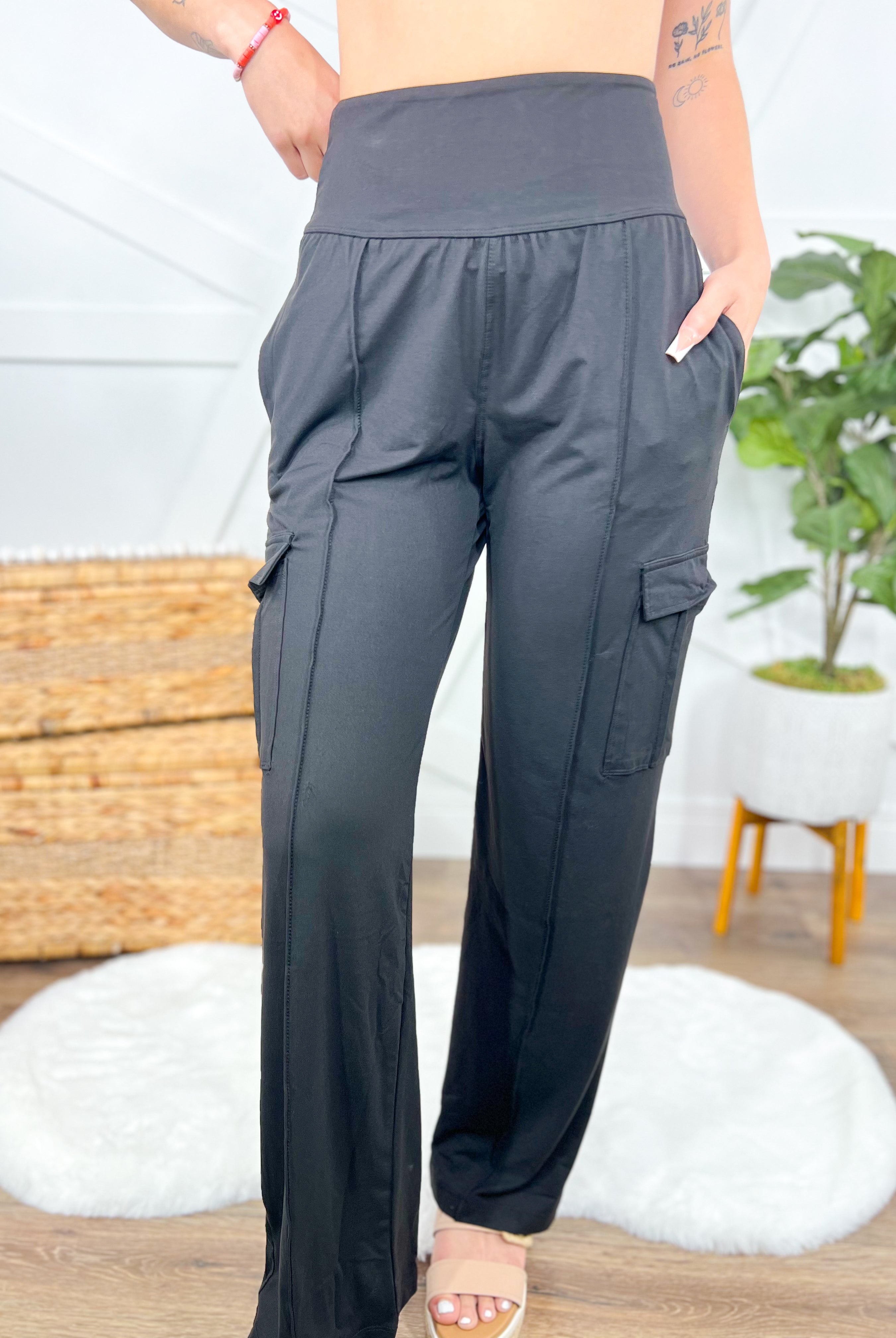 Kim Possible Cargo Pants-150 PANTS-Rae Mode-Heathered Boho Boutique, Women's Fashion and Accessories in Palmetto, FL