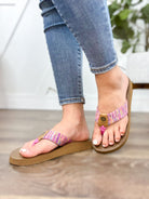 Fuchsia Multi Nadia Flip Flop-350 Shoes-Yellowbox Shoes-Heathered Boho Boutique, Women's Fashion and Accessories in Palmetto, FL