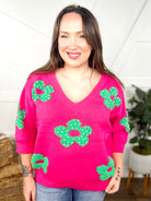Florals & Pearls Top-125 Sweater-Bibi-Heathered Boho Boutique, Women's Fashion and Accessories in Palmetto, FL