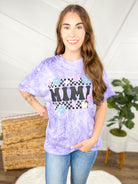 Checkered Floral Mother's Day Graphic Tee- Multiple Name Options-130 Graphic Tees-Heathered Boho-Heathered Boho Boutique, Women's Fashion and Accessories in Palmetto, FL