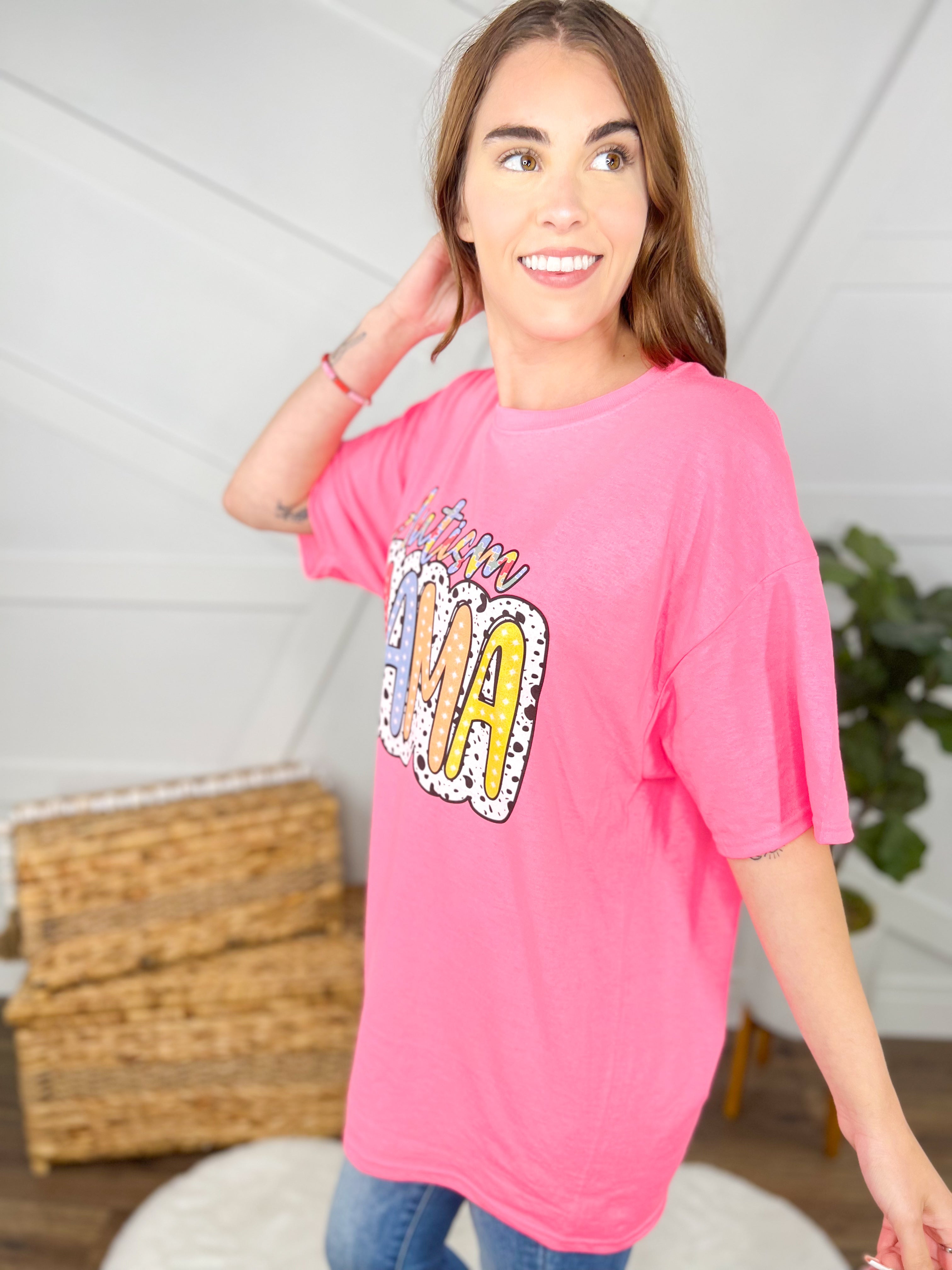 Autism Mama Graphic Tee-130 Graphic Tees-Heathered Boho-Heathered Boho Boutique, Women's Fashion and Accessories in Palmetto, FL