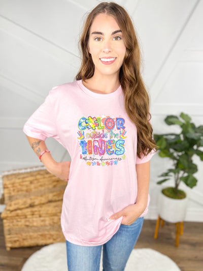 Color Outside the Lines Graphic Tee-130 Graphic Tees-Heathered Boho-Heathered Boho Boutique, Women's Fashion and Accessories in Palmetto, FL