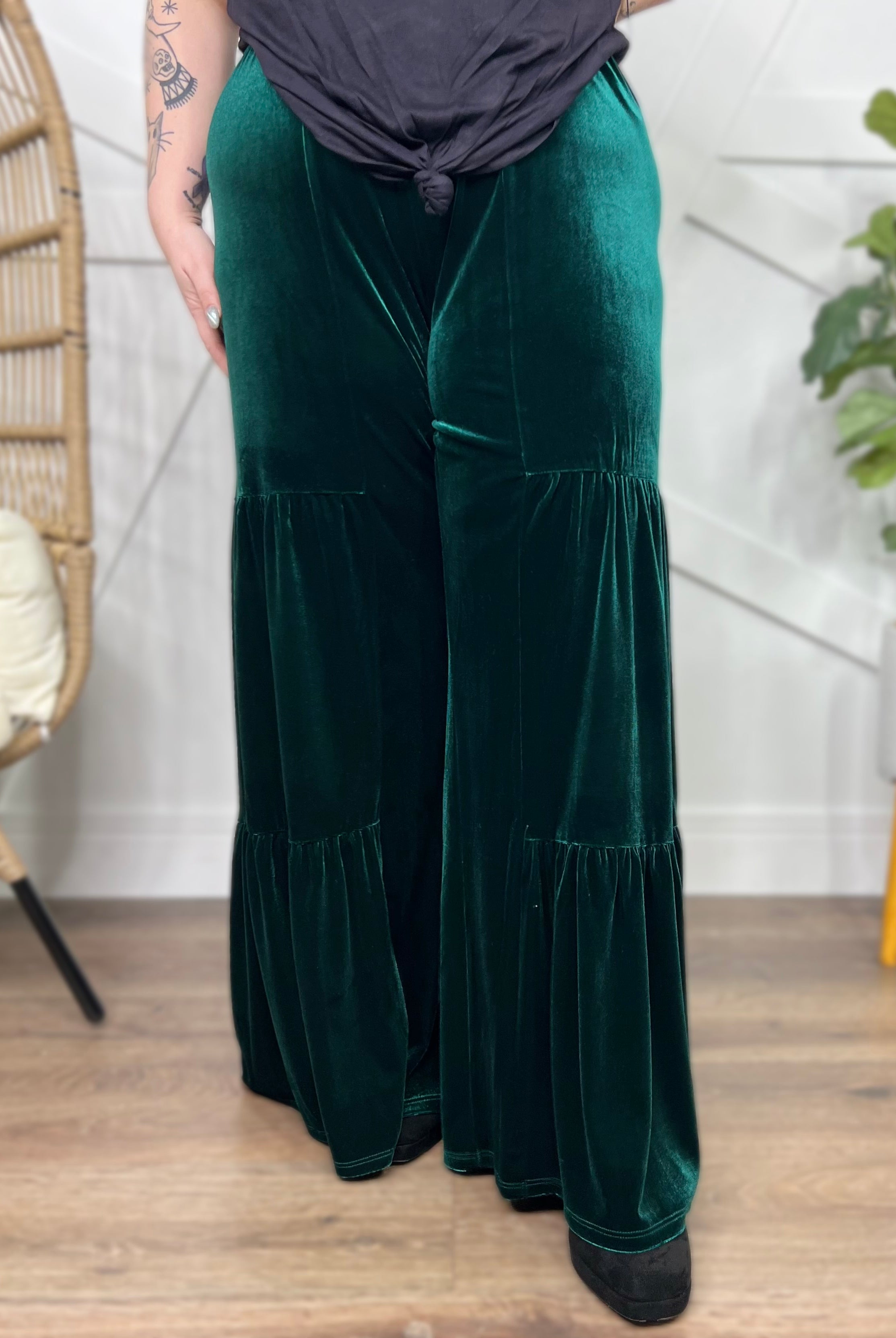 Glamorous Flare Pants-150 PANTS-GeeGee-Heathered Boho Boutique, Women's Fashion and Accessories in Palmetto, FL