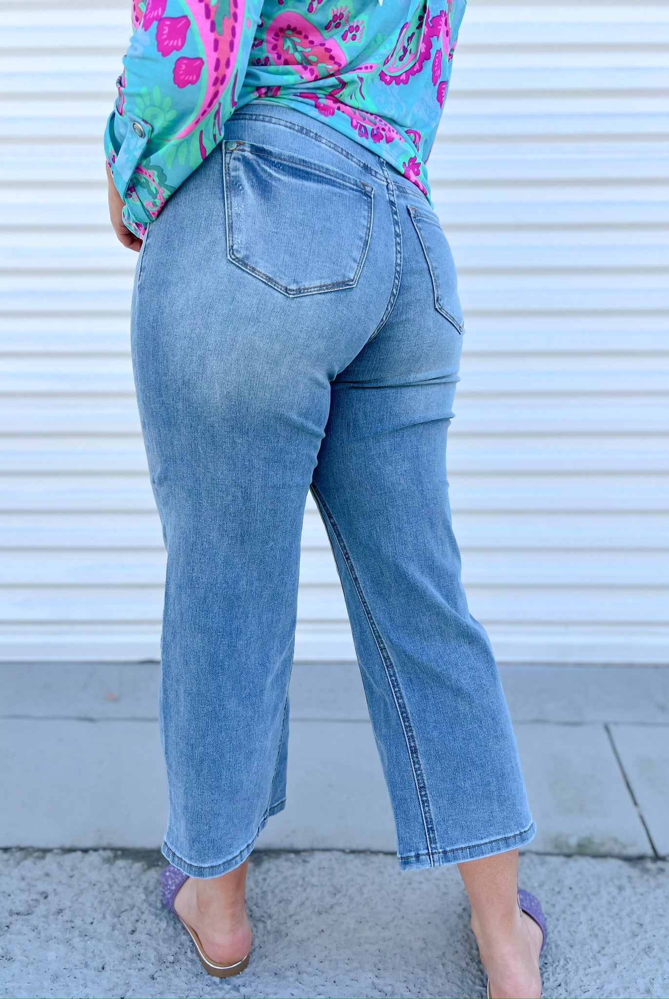 Backroad Crop Cooling Wide Leg by Judy Blue-190 Jeans-Judy Blue-Heathered Boho Boutique, Women's Fashion and Accessories in Palmetto, FL