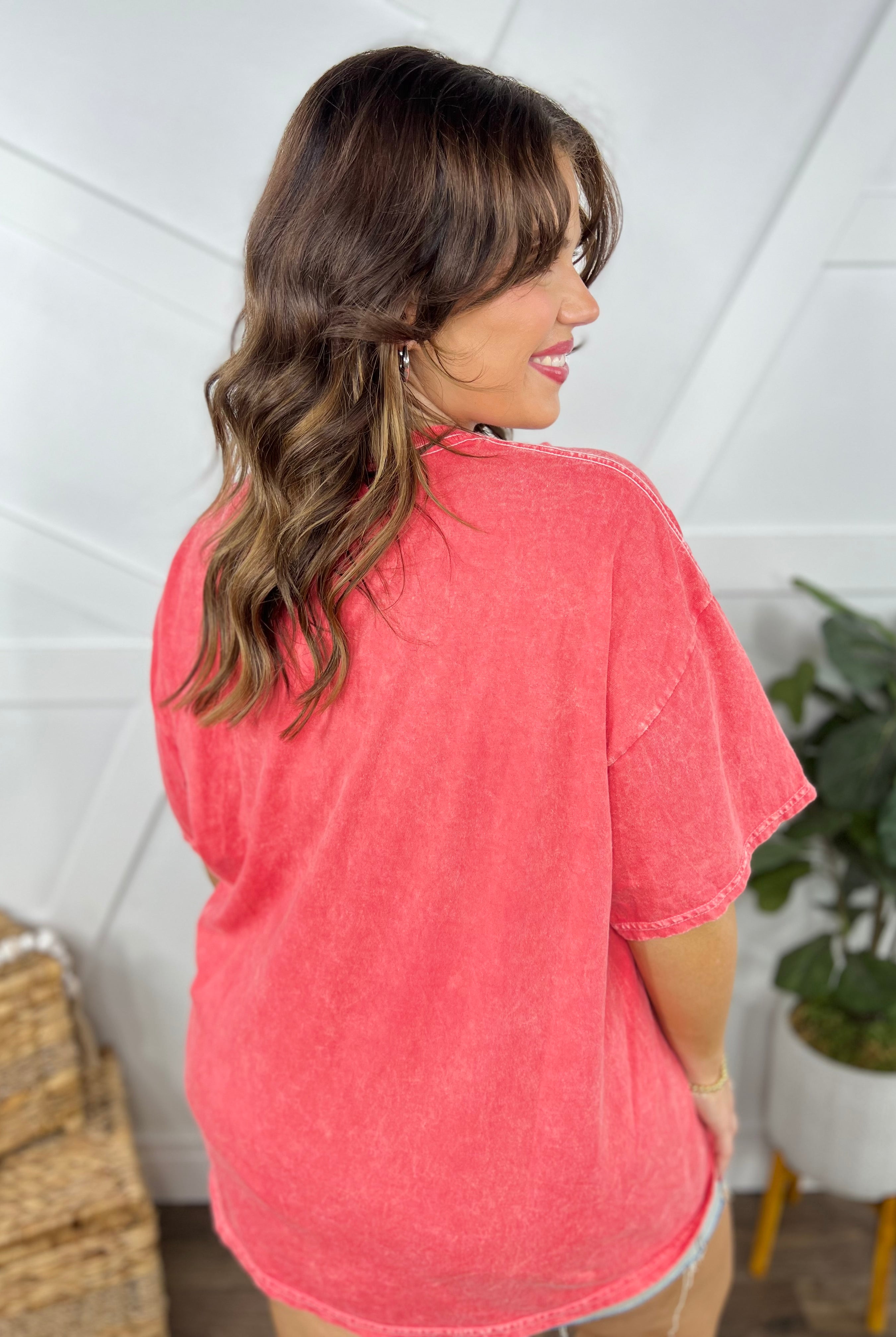 Mineral Chic Top-110 Short Sleeve Top-J. Her-Heathered Boho Boutique, Women's Fashion and Accessories in Palmetto, FL
