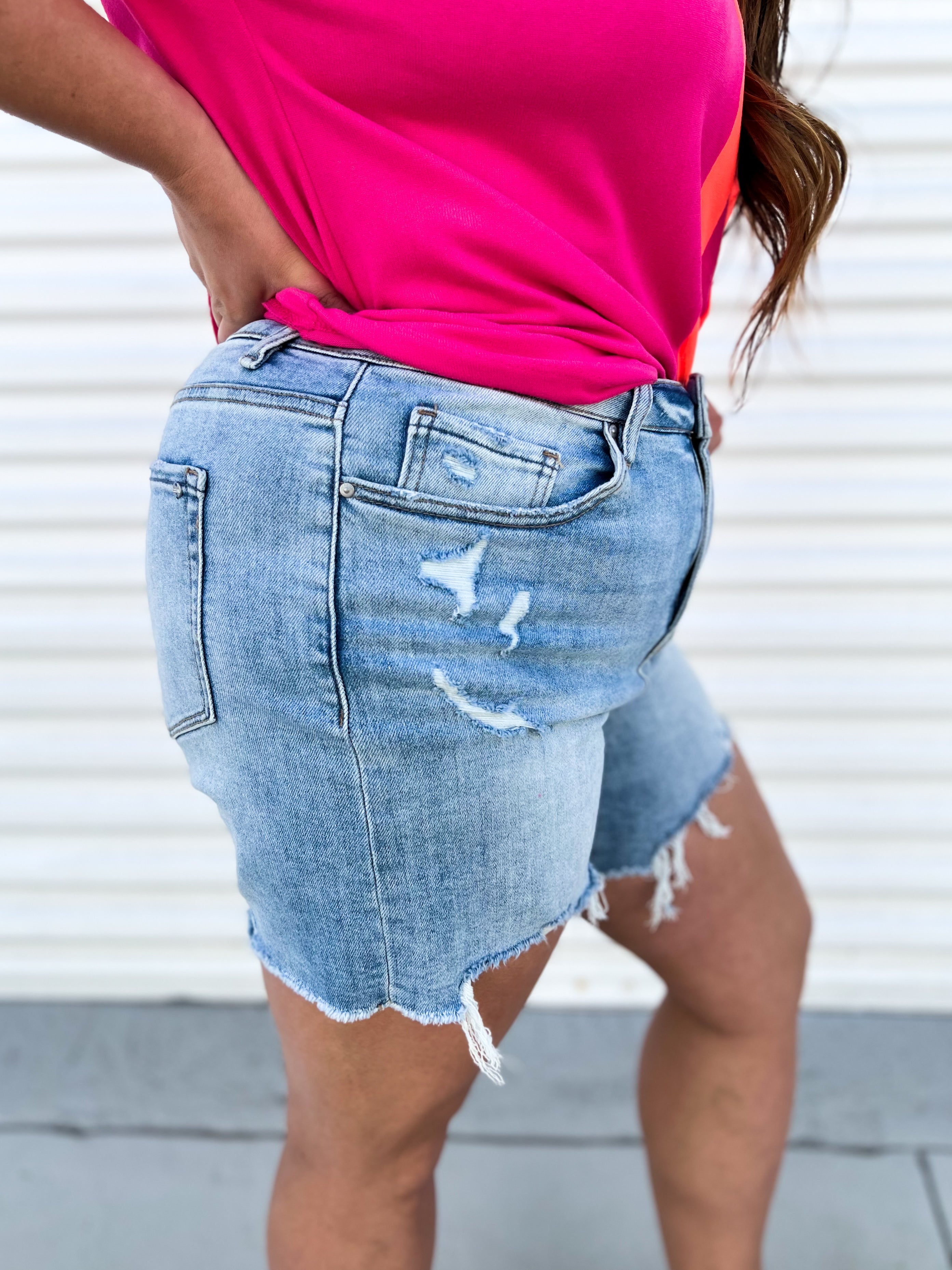 Robola Favorite Cuttoff Shorts by Mica Denim-160 shorts-Mica Denim-Heathered Boho Boutique, Women's Fashion and Accessories in Palmetto, FL