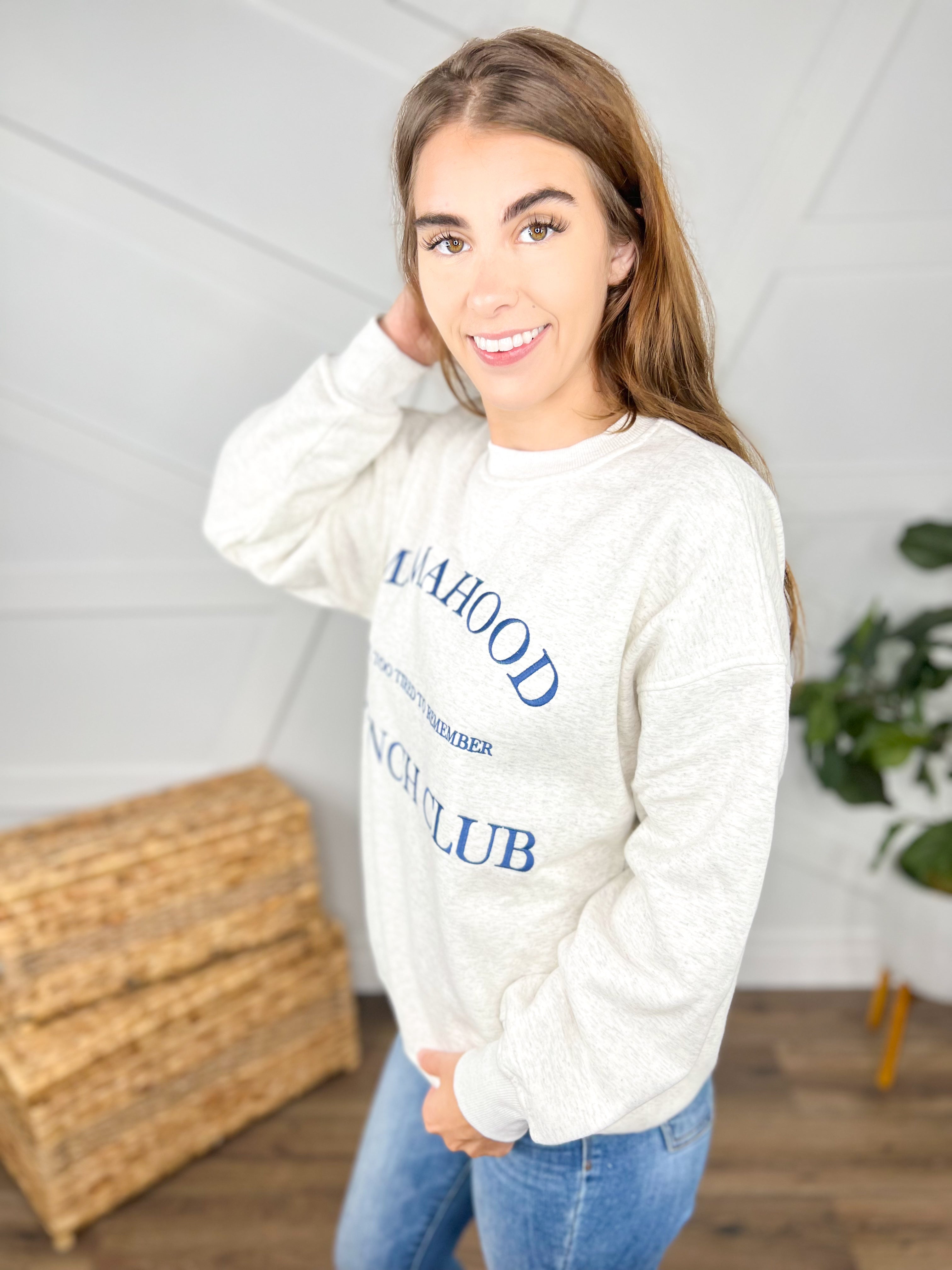 Mamahood Sweatshirt-125 Sweater-GILLI-Heathered Boho Boutique, Women's Fashion and Accessories in Palmetto, FL