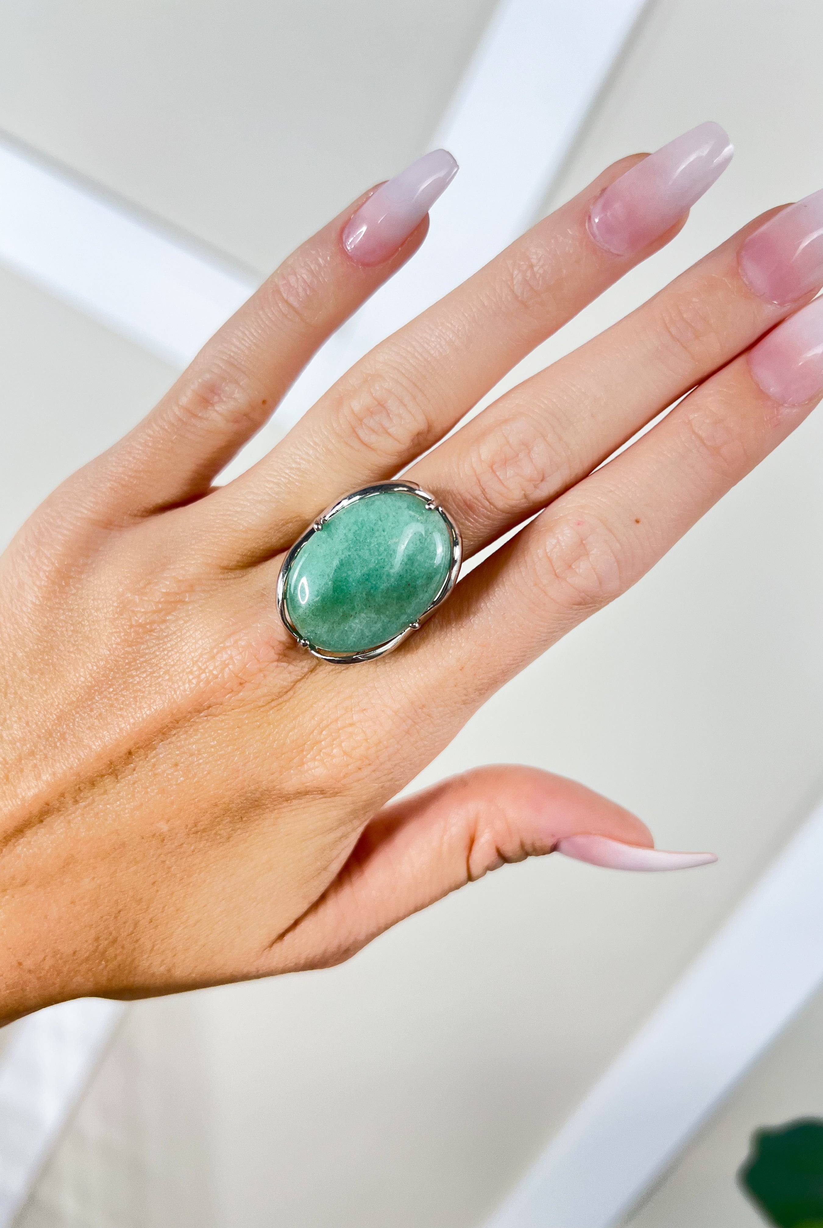 Large Gemstone RIng-310 Jewelry-Bridge Connections-Heathered Boho Boutique, Women's Fashion and Accessories in Palmetto, FL