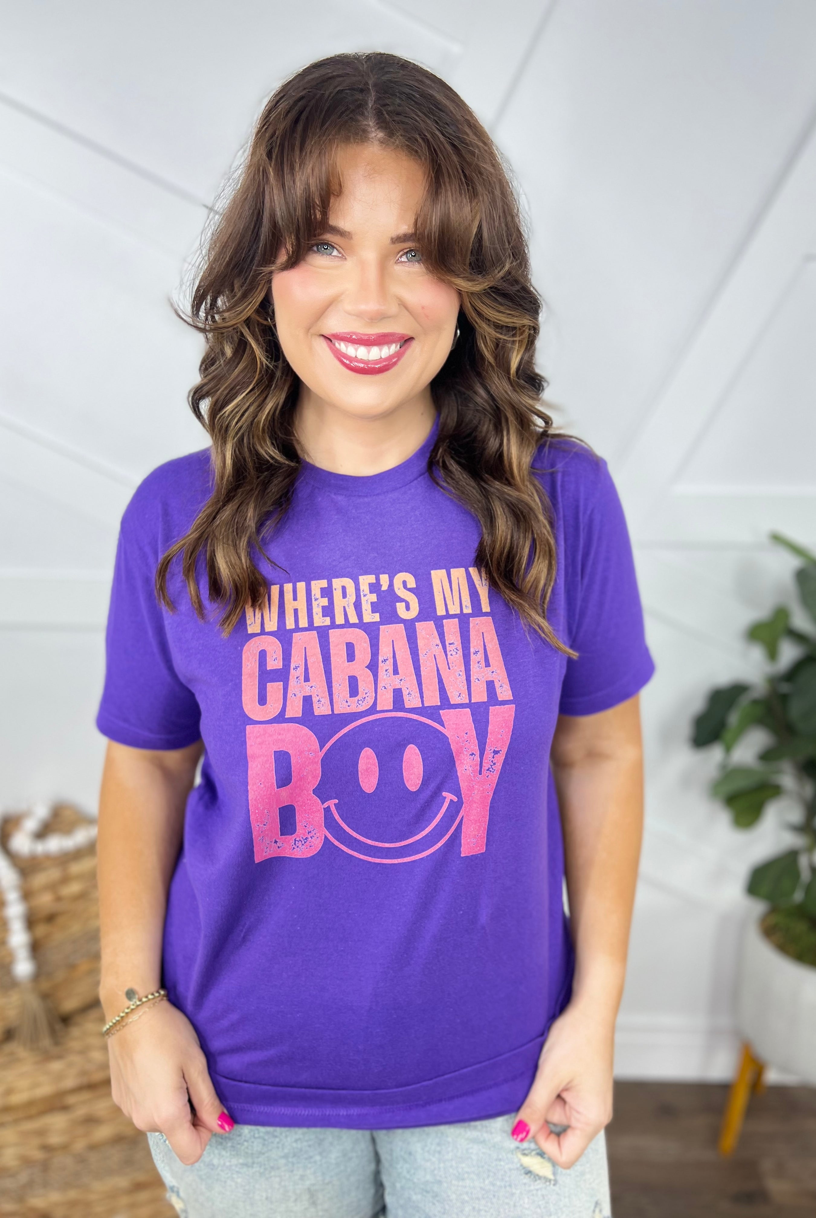 Cabana Boy Graphic Tee-130 Graphic Tees-Heathered Boho-Heathered Boho Boutique, Women's Fashion and Accessories in Palmetto, FL
