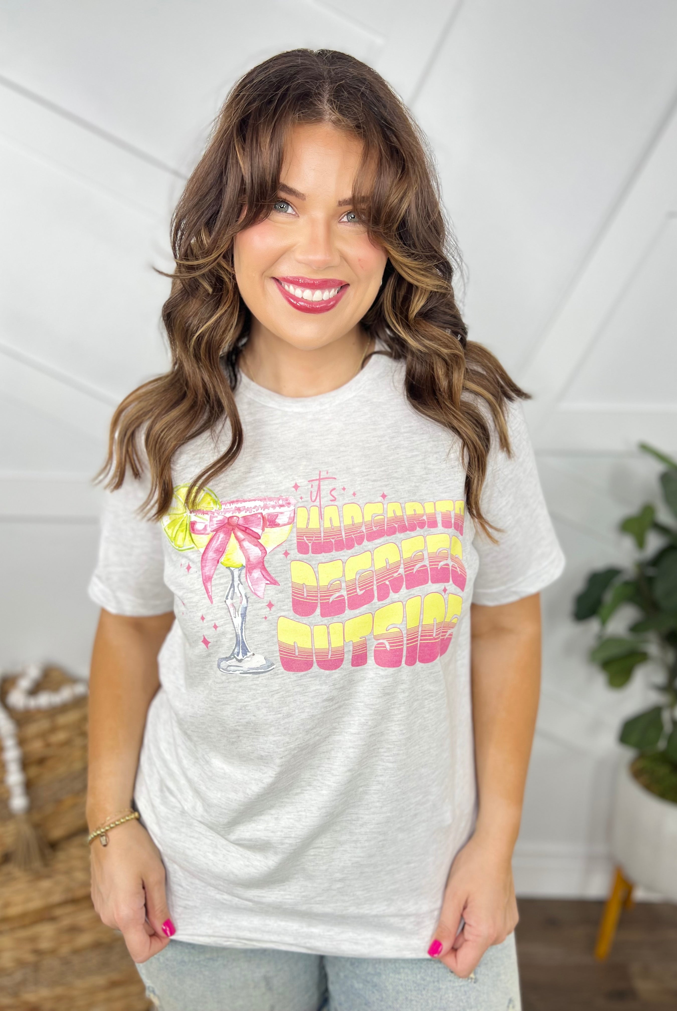 Margarita Degrees Outside Graphic Tee-130 Graphic Tees-Heathered Boho-Heathered Boho Boutique, Women's Fashion and Accessories in Palmetto, FL