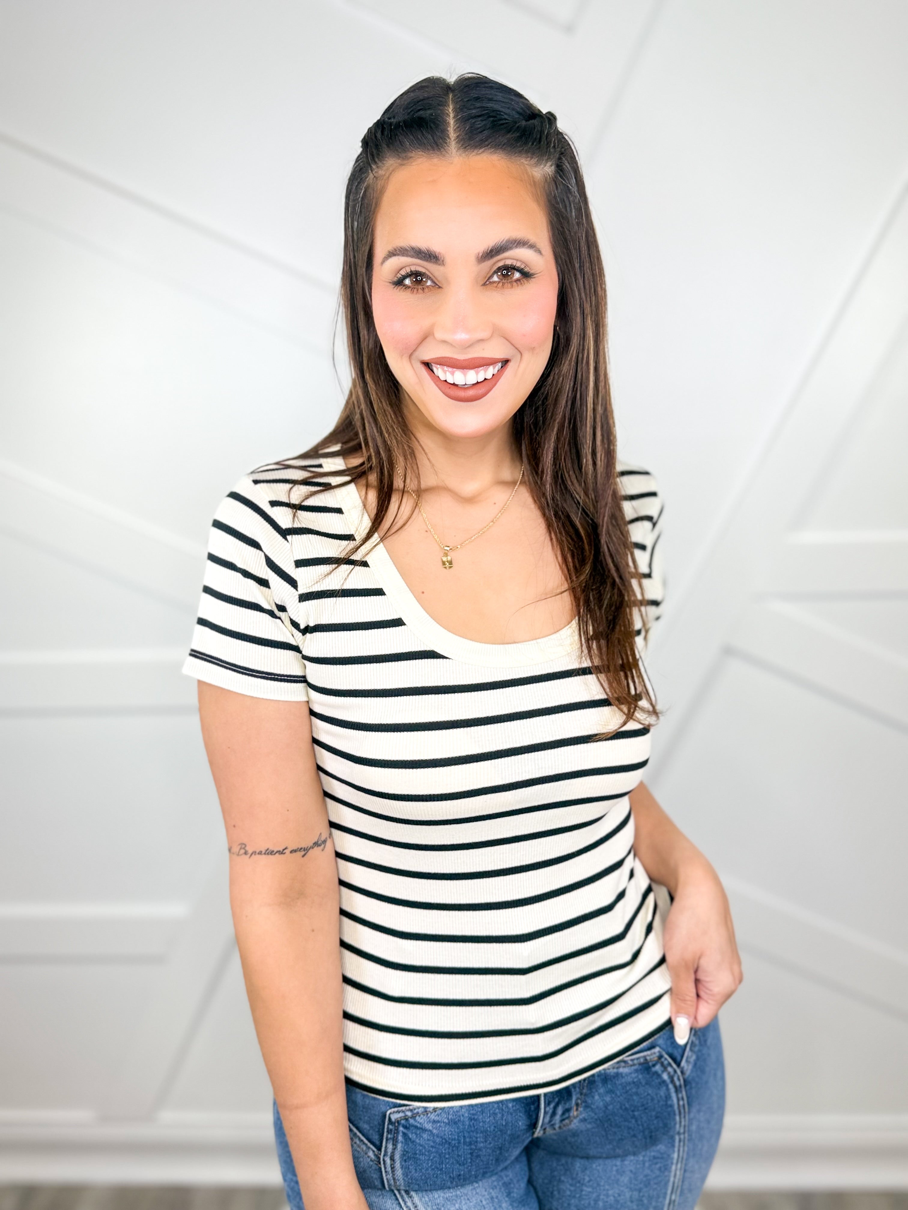 Restock: Casual Hangout Top-110 SHORT SLEEVE TOP-White Birch-Heathered Boho Boutique, Women's Fashion and Accessories in Palmetto, FL